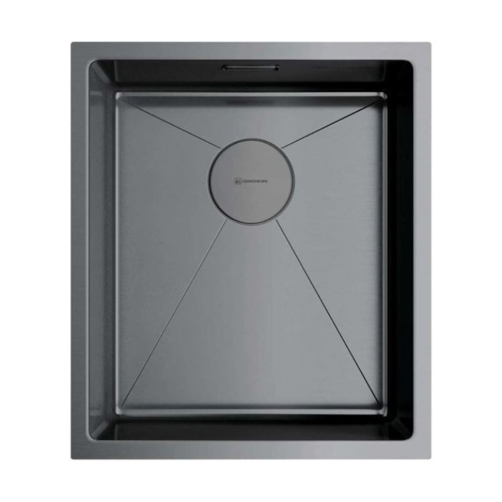 Мойка кухонная Omoikiri Taki 38 Вороненая сталь 4973106