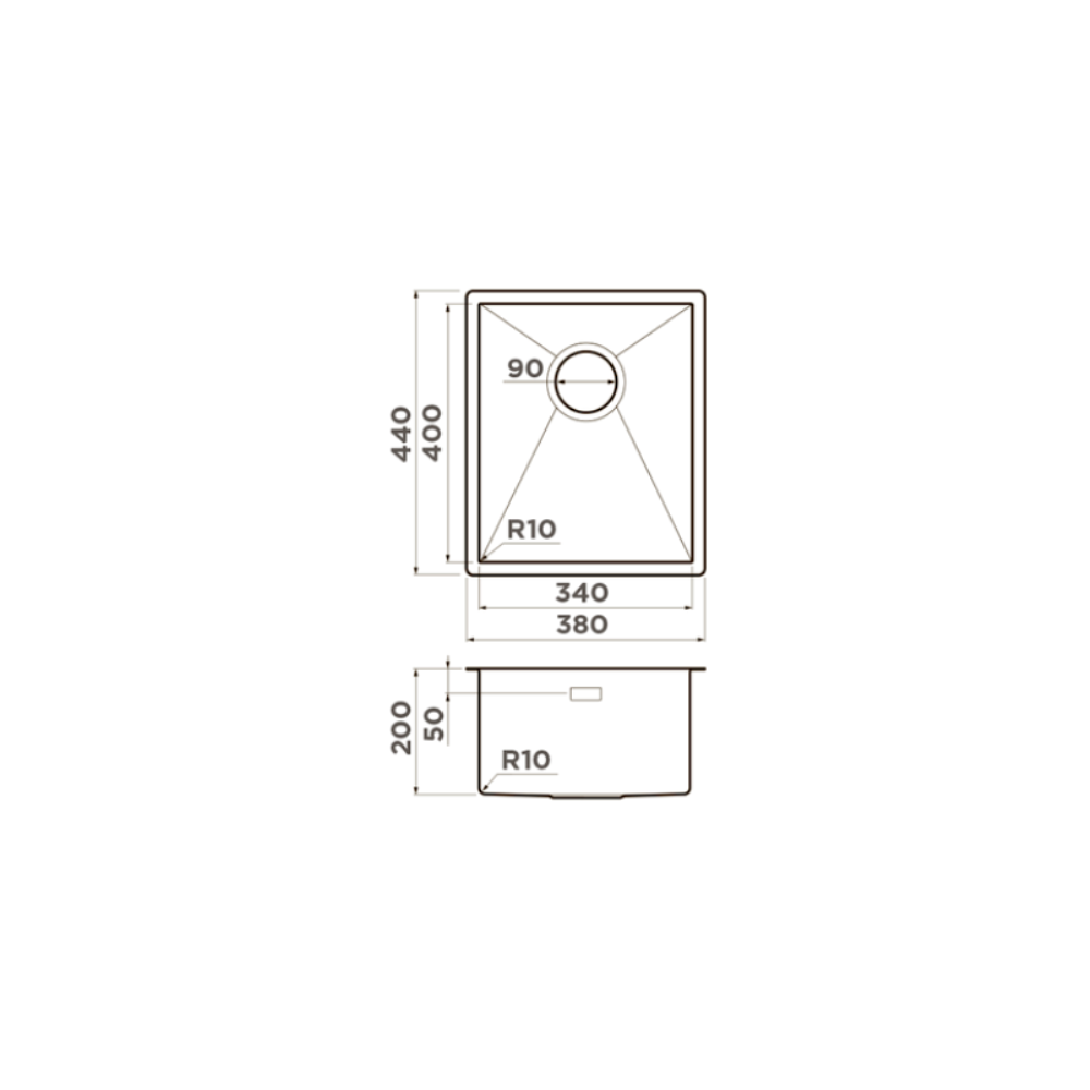 Мойка кухонная Omoikiri Taki 38 Вороненая сталь 4973106 — изображение 4