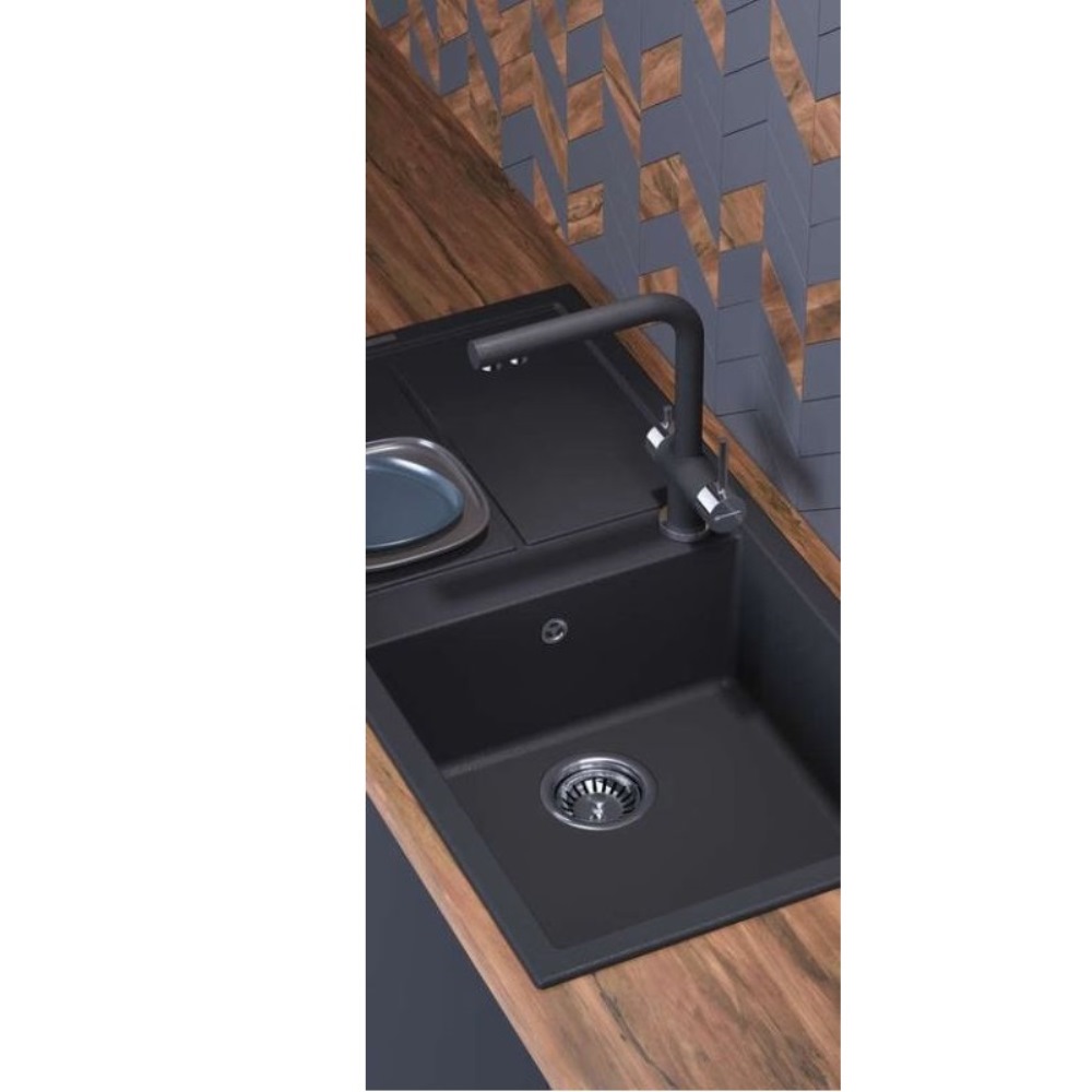 Мойка кухонная Omoikiri Sumi 100 Черный матовый 4993654 — изображение 2