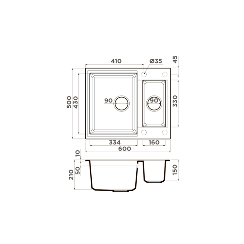 Мойка кухонная Omoikiri Sakaime 60 Белый матовый 4993911 — изображение 4
