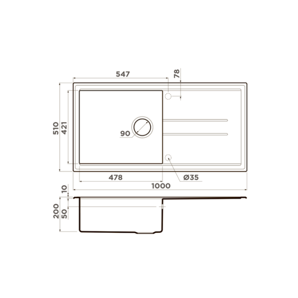 Мойка кухонная Omoikiri Tedori 100 Платина 4993923 — изображение 4