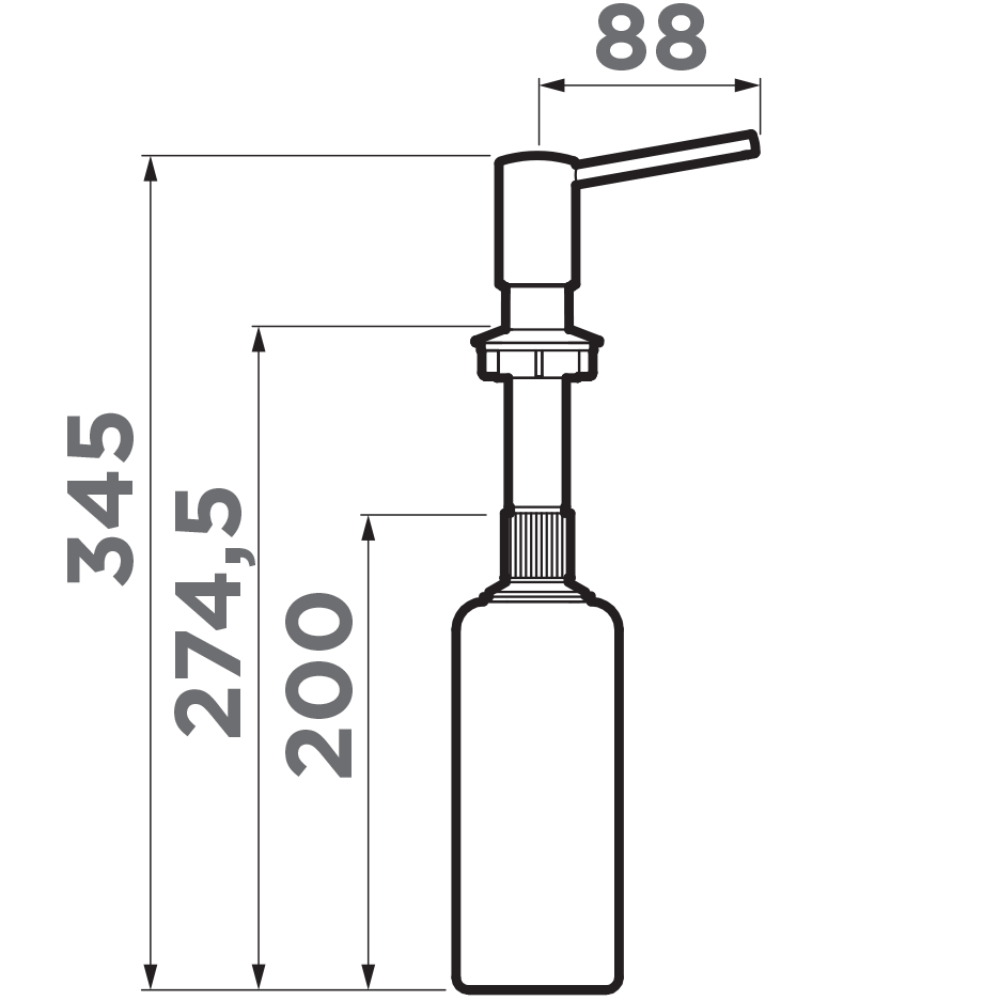 Дозатор встраиваемый Omoikiri OM-02 Color Collection Индиго матовый 4995070 — изображение 2