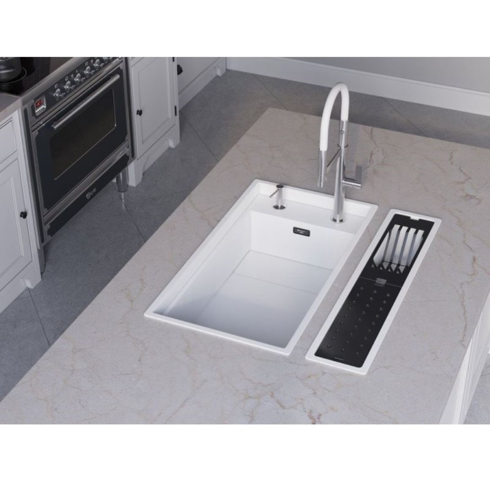 Мойка кухонная Omoikiri Kinaru 86 Белый матовый 4997026 — изображение 3