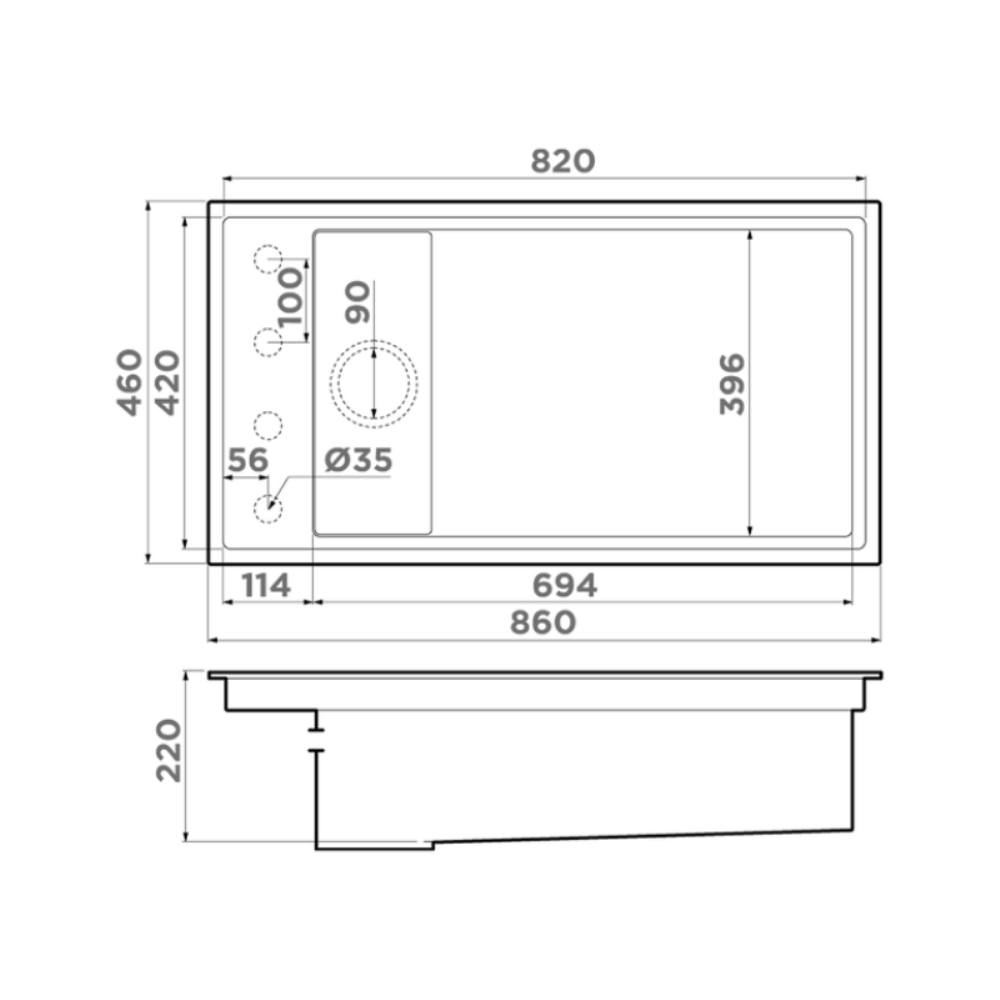 Мойка кухонная Omoikiri Kinaru 86 Графит 4997027 — изображение 4