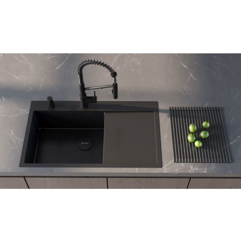 Мойка кухонная Omoikiri Akisame 86 левая Золото светлое 4997045 — изображение 3